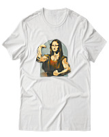 T-Shirt Αντρικό - Mona Lisa Muscles - Color Thumbnail Άσπρο