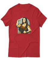 T-Shirt Αντρικό - Mona Lisa Muscles - Color Thumbnail Κόκκινο
