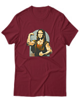 T-Shirt Αντρικό - Mona Lisa Muscles - Color Thumbnail Σκούρο Κόκκινο
