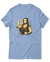 T-Shirt Αντρικό - Mona Lisa Muscles - Color Thumbnail Γαλάζιο