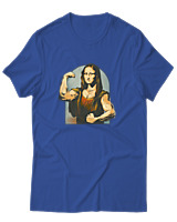T-Shirt Αντρικό - Mona Lisa Muscles - Color Thumbnail Μπλε Ρουά