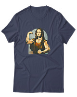 T-Shirt Αντρικό - Mona Lisa Muscles - Color Thumbnail Μπλε Γκρι