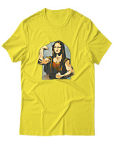 T-Shirt Αντρικό - Mona Lisa Muscles - Color Thumbnail Κίτρινο