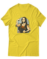 T-Shirt Αντρικό - Mona Lisa Muscles - Color Thumbnail Χρυσό Κίτρινο