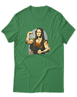 T-Shirt Αντρικό - Mona Lisa Muscles - Color Thumbnail Πράσινο