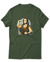 T-Shirt Αντρικό - Mona Lisa Muscles - Color Thumbnail Κυπαρισσί