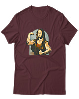 T-Shirt Αντρικό - Mona Lisa Muscles - Color Thumbnail Μπορντό