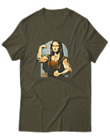 T-Shirt Αντρικό - Mona Lisa Muscles - Color Thumbnail Χακί