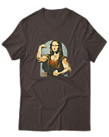 T-Shirt Αντρικό - Mona Lisa Muscles - Color Thumbnail Καφέ