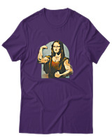 T-Shirt Αντρικό - Mona Lisa Muscles - Color Thumbnail Σκούρο Μωβ