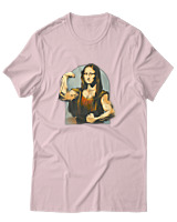 T-Shirt Αντρικό - Mona Lisa Muscles - Color Thumbnail Απαλό Ροζ