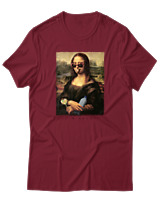 T-Shirt Αντρικό - Mona Lisa Party - Color Thumbnail Σκούρο Κόκκινο