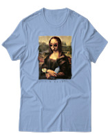 T-Shirt Αντρικό - Mona Lisa Party - Color Thumbnail Γαλάζιο