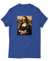 T-Shirt Αντρικό - Mona Lisa Party - Color Thumbnail Μπλε Ρουά