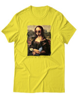 T-Shirt Αντρικό - Mona Lisa Party - Color Thumbnail Κίτρινο