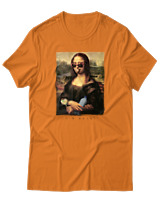 T-Shirt Αντρικό - Mona Lisa Party - Color Thumbnail Πορτοκαλί