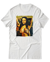 T-Shirt Αντρικό - Mona Lisa Topless - Color Thumbnail Άσπρο