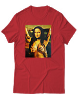 T-Shirt Αντρικό - Mona Lisa Topless - Color Thumbnail Κόκκινο