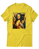 T-Shirt Αντρικό - Mona Lisa Topless - Color Thumbnail Χρυσό Κίτρινο
