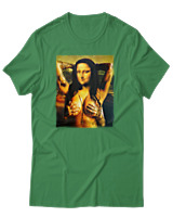 T-Shirt Αντρικό - Mona Lisa Topless - Color Thumbnail Πράσινο