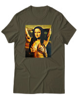 T-Shirt Αντρικό - Mona Lisa Topless - Color Thumbnail Χακί