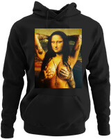 Φούτερ με κουκούλα - Mona Lisa Topless - Color Thumbnail Μαύρο
