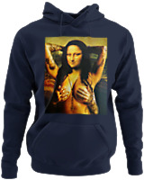 Φούτερ με κουκούλα - Mona Lisa Topless - Color Thumbnail Navy Blue