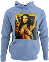 Φούτερ με κουκούλα - Mona Lisa Topless - Color Thumbnail Blue Carolina