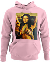 Φούτερ με κουκούλα - Mona Lisa Topless - Color Thumbnail Pink