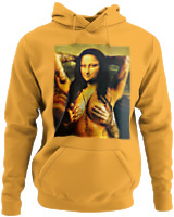 Φούτερ με κουκούλα - Mona Lisa Topless - Color Thumbnail Κίτρινο Χρυσό