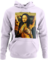 Φούτερ με κουκούλα - Mona Lisa Topless - Color Thumbnail Λιλά