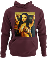 Φούτερ με κουκούλα - Mona Lisa Topless - Color Thumbnail Marron