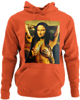 Φούτερ με κουκούλα - Mona Lisa Topless - Color Thumbnail Orange