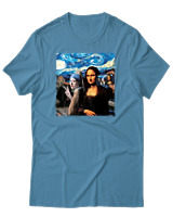 T-Shirt Αντρικό - Mona Liza Selfie - Color Thumbnail Τιρκουάζ