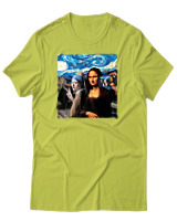 T-Shirt Αντρικό - Mona Liza Selfie - Color Thumbnail Λαχανί