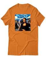 T-Shirt Αντρικό - Mona Liza Selfie - Color Thumbnail Πορτοκαλί