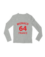 Μακρυμάνικο Μακό - Monaco France - Color Thumbnail Γκρι Μελανζέ