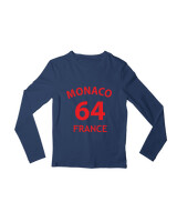 Μακρυμάνικο Μακό - Monaco France - Color Thumbnail Σκούρο Μπλε