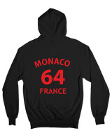 Ζακέτα Φούτερ με κουκούλα - Monaco France - Color Thumbnail Μαύρο