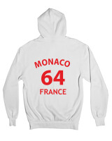 Ζακέτα Φούτερ με κουκούλα - Monaco France - Color Thumbnail 'Ασπρο