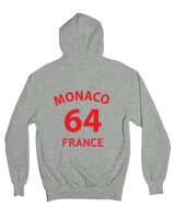 Ζακέτα Φούτερ με κουκούλα - Monaco France - Color Thumbnail Γκρι Μελανζέ