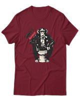 T-Shirt Αντρικό - Monkey Business - Color Thumbnail Σκούρο Κόκκινο