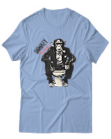 T-Shirt Αντρικό - Monkey Business - Color Thumbnail Γαλάζιο