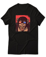 T-Shirt Αντρικό - Monkey Glasses - Color Thumbnail Μαύρο