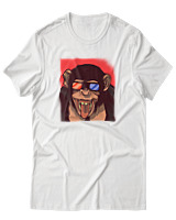T-Shirt Αντρικό - Monkey Glasses - Color Thumbnail Άσπρο