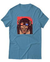 T-Shirt Αντρικό - Monkey Glasses - Color Thumbnail Τιρκουάζ
