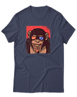 T-Shirt Αντρικό - Monkey Glasses - Color Thumbnail Μπλε Γκρι