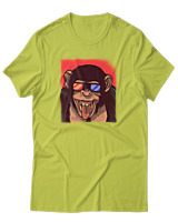 T-Shirt Αντρικό - Monkey Glasses - Color Thumbnail Λαχανί