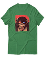 T-Shirt Αντρικό - Monkey Glasses - Color Thumbnail Πράσινο