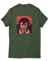 T-Shirt Αντρικό - Monkey Glasses - Color Thumbnail Κυπαρισσί